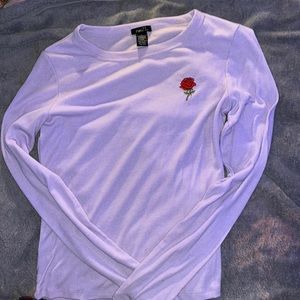 long sleeve with a rose on it
